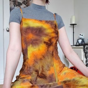 Handmade Groovy Tie Dye Maxi Dress